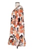 uncle frank 100% Polyester Print Orange Casual Dress Size XS - photo 5
