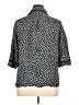 DKNY 100% Rayon Polka Dots Black 3/4 Sleeve Button-Down Shirt Size XL - photo 2