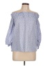 Love Notes 100% Polyester Blue 3/4 Sleeve Blouse Size L - photo 1