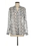 Kut from the Kloth 100% Polyester Silver Long Sleeve Blouse Size M - photo 1