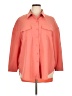 Unbranded Color Block Orange 3/4 Sleeve Button-Down Shirt Size 1X - photo 1