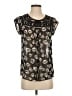 Daniel Rainn 100% Polyester Floral Black Short Sleeve Blouse Size S - photo 1