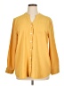 Unbranded 100% Polyester Yellow Long Sleeve Blouse Size XL - photo 1