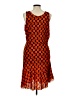Unbranded Print Orange Cocktail Dress Size M (estimated) - photo 2