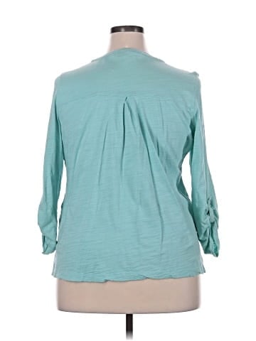 Gloria Vanderbilt 3/4 Sleeve Button-Down Shirt (view 2)