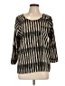 19 Cooper 100% Polyester Black 3/4 Sleeve Top Size L - photo 1