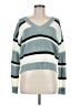 Shein 100% Acrylic Stripes Teal Pullover Sweater Size 6 - photo 1