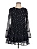 Abercrombie 100% Polyester Stars Black Casual Dress Size 13 - 14 - photo 1