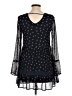 Abercrombie 100% Polyester Stars Black Casual Dress Size 13 - 14 - photo 2