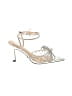 Unbranded Metallic Silver Gray Heels Size EU 41 - photo 1