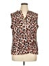 Anne Klein Animal Print Orange Sleeveless Blouse Size XL - photo 1