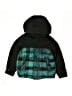 Burberry 100% Polyester Argyle Green Black Puffer Jacket Size 8 - photo 1