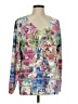 Madeleine Floral Silver Purple Pullover Sweater One size - photo 1