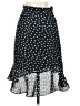 H&M 100% Polyester Polka Dots Black Casual Skirt Size 2 - photo 2