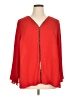 Liz Claiborne 100% Polyester Red 3/4 Sleeve Blouse Size 0X - photo 1
