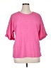 Unbranded 100% Polyester Pink Short Sleeve Blouse Size XL - photo 1