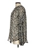Unbranded 100% Polyester Animal Print Brown Black Long Sleeve Blouse Size L - photo 5