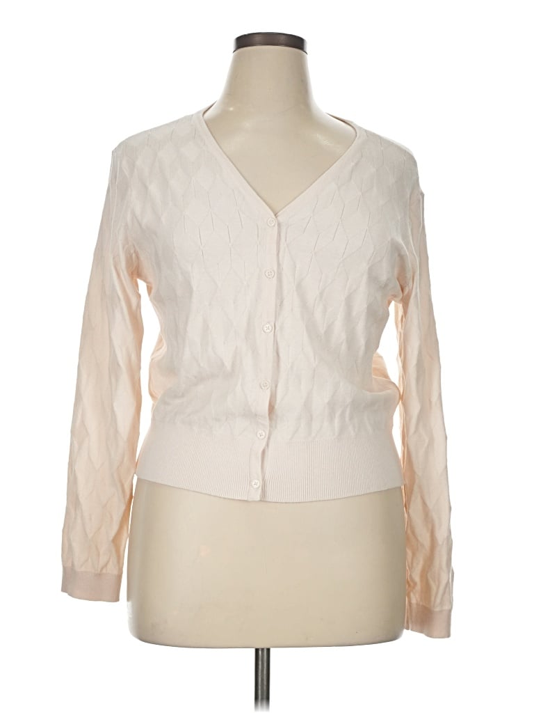 Pre-owned Noisy May Cardigan Sweater In White