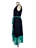 DKNY 100% Polyester Color Block Teal Cocktail Dress Size 2 - photo 5