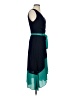 DKNY 100% Polyester Color Block Teal Cocktail Dress Size 2 - photo 4