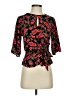 Express 100% Rayon Red 3/4 Sleeve Blouse Size S - photo 1