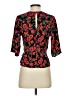Express 100% Rayon Red 3/4 Sleeve Blouse Size S - photo 2