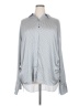 Trouve 100% Polyester Metallic Silver Long Sleeve Blouse Size XXL - photo 1