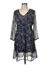 Assorted Brands 100% Polyester Paisley Floral Blue Casual Dress Size M - photo 1
