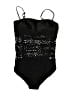 Unbranded 100% Polyester Tweed Black One Piece Swimsuit Size 8 - photo 2