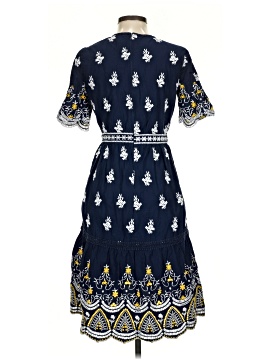 sachin and babi light blue dress ERES Hortense floral-embroidered Linen Dress | Blue