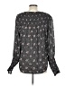 Veronica Beard 100% Silk Gray Black Long Sleeve Silk Top Size 10 - photo 2