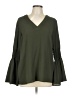 MICHAEL Michael Kors Green Long Sleeve Blouse Size L - photo 1