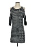 Armani Exchange 100% Wool Houndstooth Gray Casual Dress Size S - photo 1