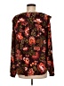 Ann Taylor LOFT 100% Polyester Brown Long Sleeve Blouse Size M - photo 2