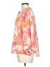 Fate 100% Polyester Floral Pink Orange 3/4 Sleeve Blouse Size L - photo 5