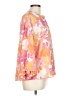 Fate 100% Polyester Floral Pink Orange 3/4 Sleeve Blouse Size L - photo 4