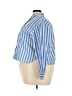 Old Navy 100% Cotton Stripes Blue 3/4 Sleeve Button-Down Shirt Size 2X - photo 5