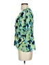 CAbi 100% Polyester Floral Green Short Sleeve Blouse Size S - photo 5