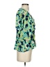 CAbi 100% Polyester Floral Green Short Sleeve Blouse Size S - photo 4
