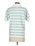 Unbranded Stripes Blue Short Sleeve Blouse Size S - photo 2