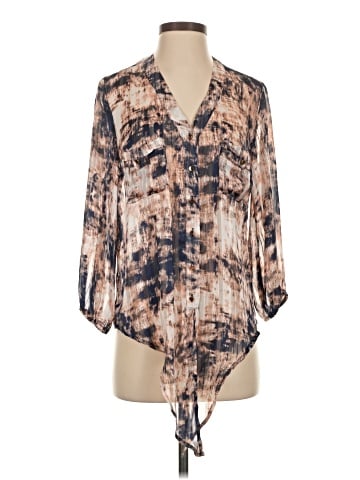 Black Saks Fifth Avenue 3/4 Sleeve Blouse (view 1)