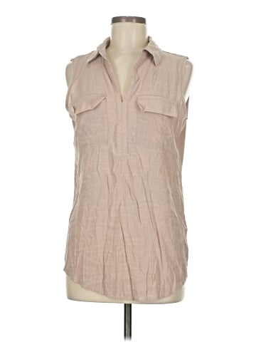 NY Collection Sleeveless Button-Down Shirt (view 1)