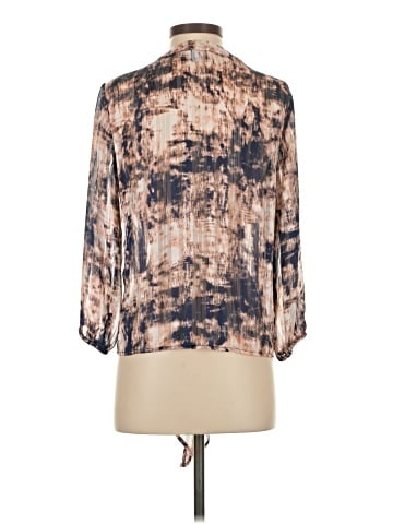 Black Saks Fifth Avenue 3/4 Sleeve Blouse (view 2)