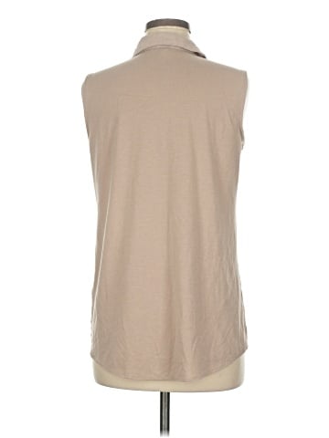 NY Collection Sleeveless Button-Down Shirt (view 2)