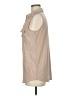 NY Collection Tan Sleeveless Button-Down Shirt One size - photo 5