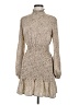 Shein 100% Polyester Animal Print Tan Casual Dress Size 6 - photo 1
