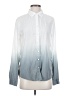 Endless Blu Color Block White Long Sleeve Blouse Size S - photo 1