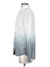 Endless Blu Color Block White Long Sleeve Blouse Size S - photo 5
