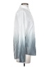 Endless Blu Color Block White Long Sleeve Blouse Size S - photo 4