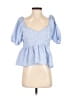 Shein Blue 3/4 Sleeve Blouse Size 8 - 10 - photo 1